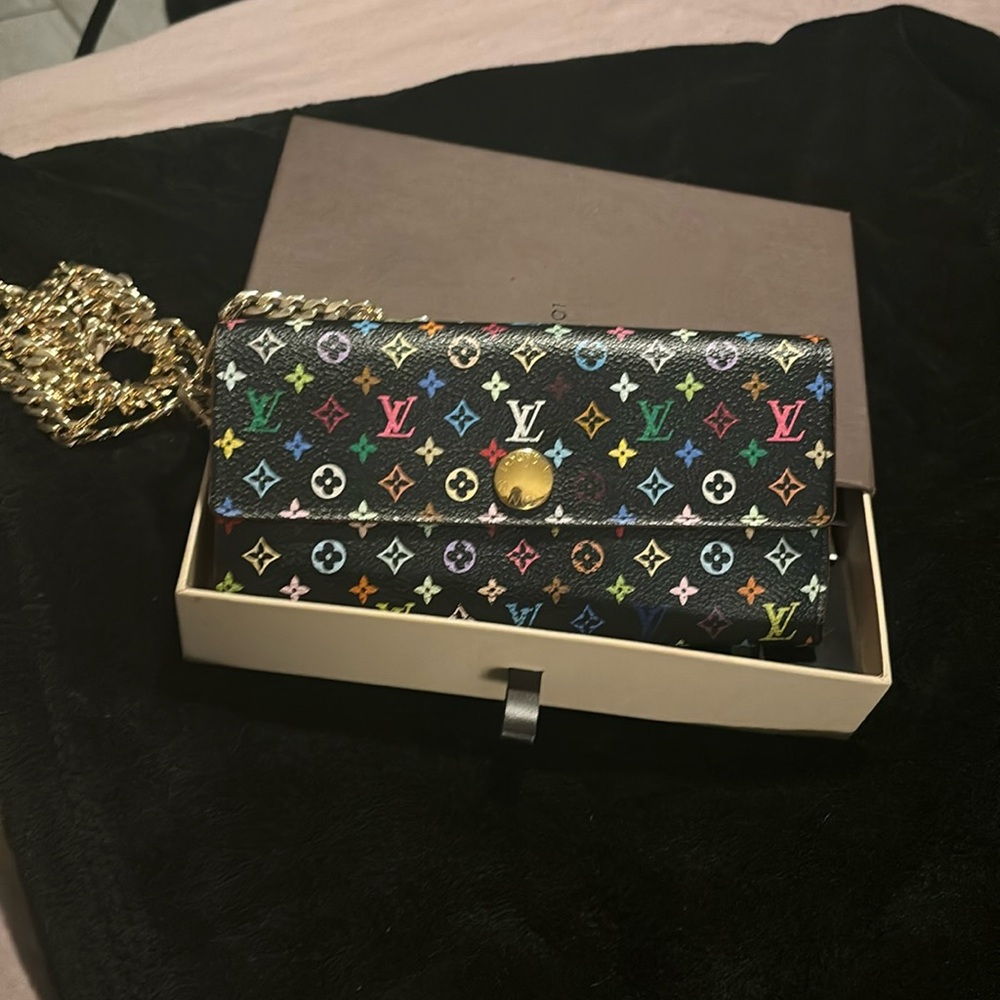 Louis Vuitton Sarah Multicolor Monogram Wallet.
